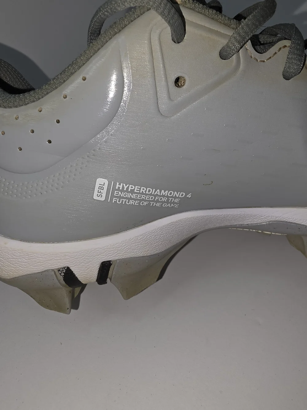 Nike Women’s Gray and White Softball Cleats